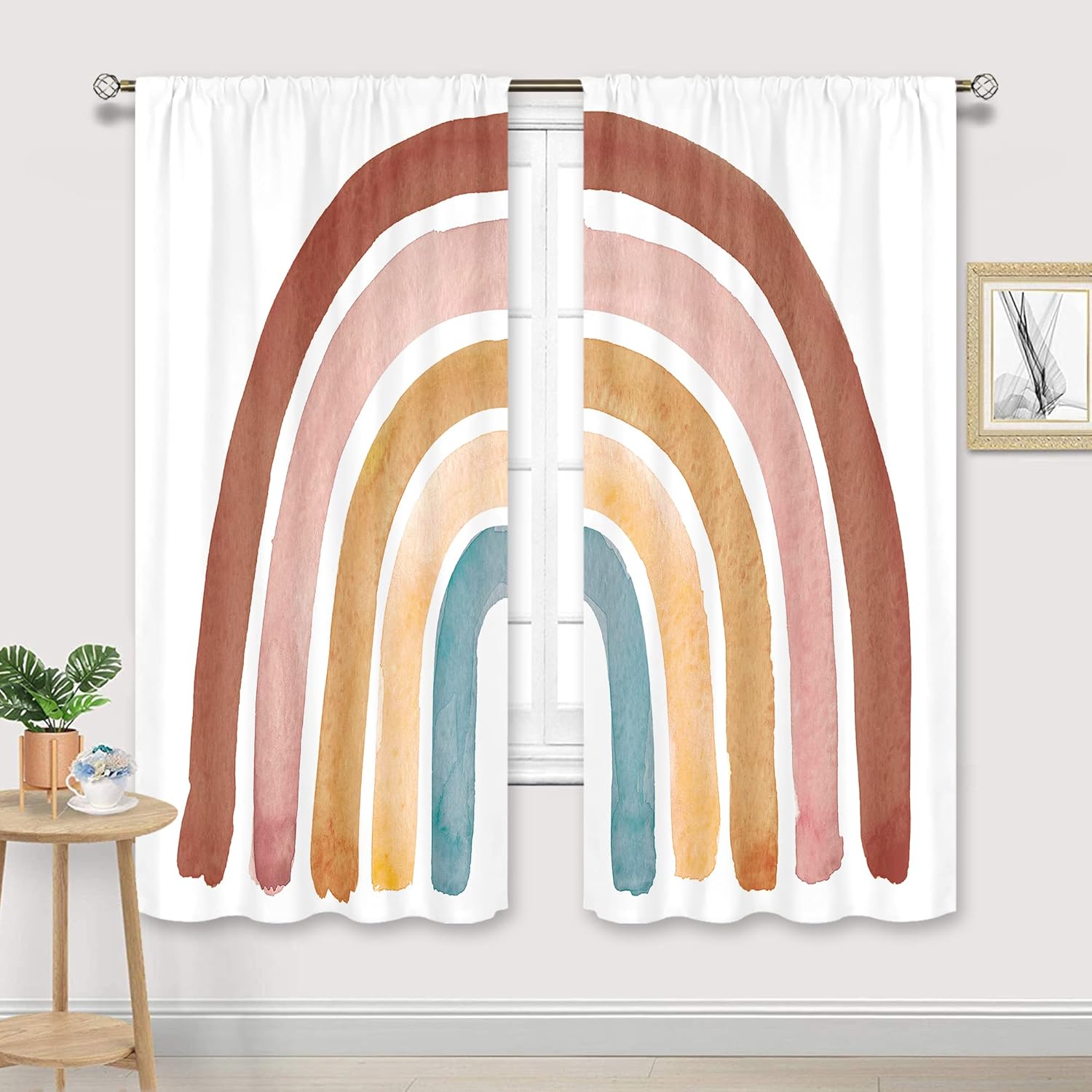 Kids Boho Rainbow Curtains for - Baby Nursery Curtains recension och pris