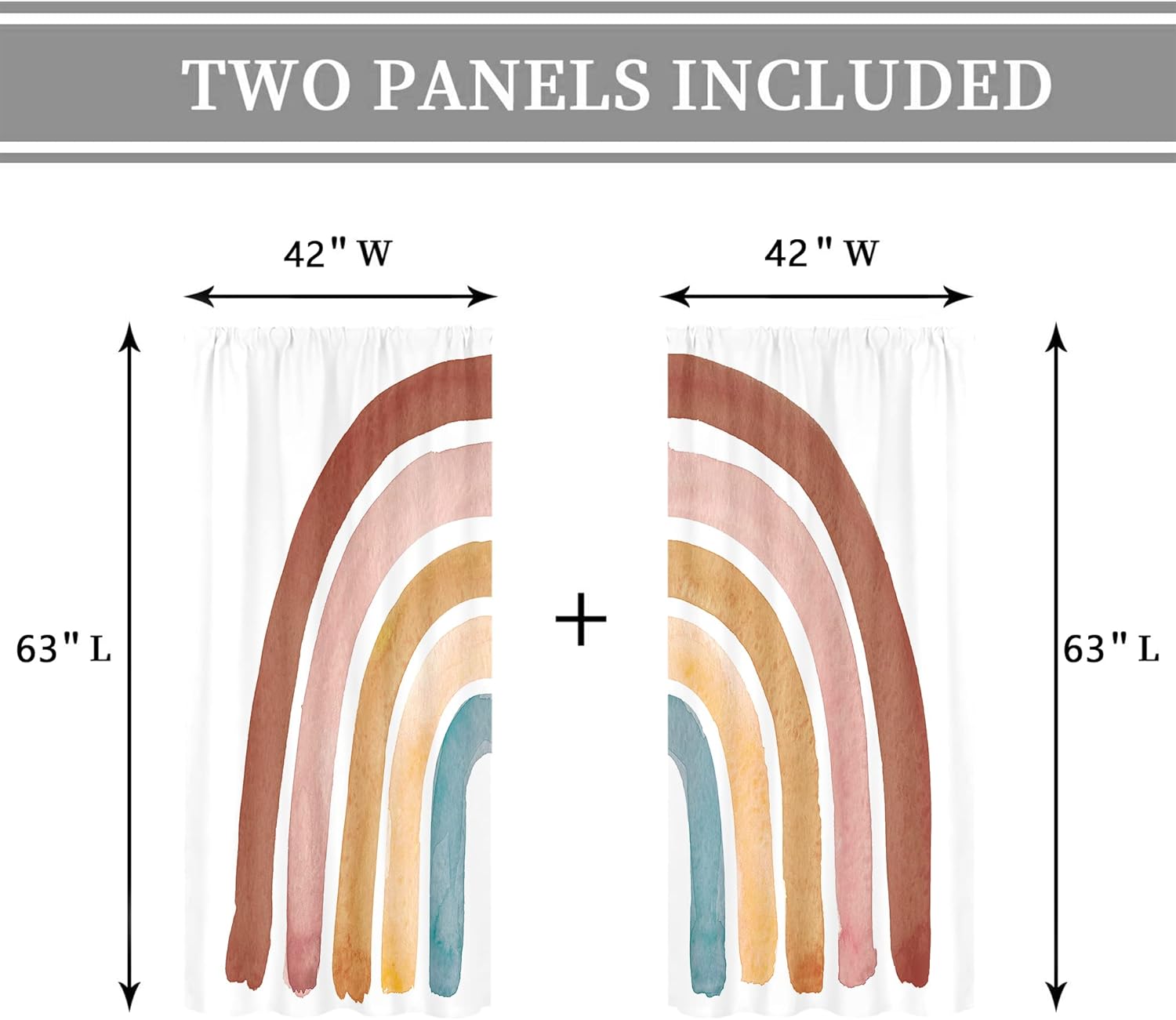 Kids Boho Rainbow Curtains for - Baby Nursery Curtains recension och pris