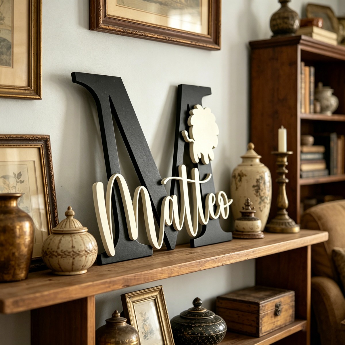 1Pc Custom Lion Name & Initial - Baby Nursery Kids recension och pris