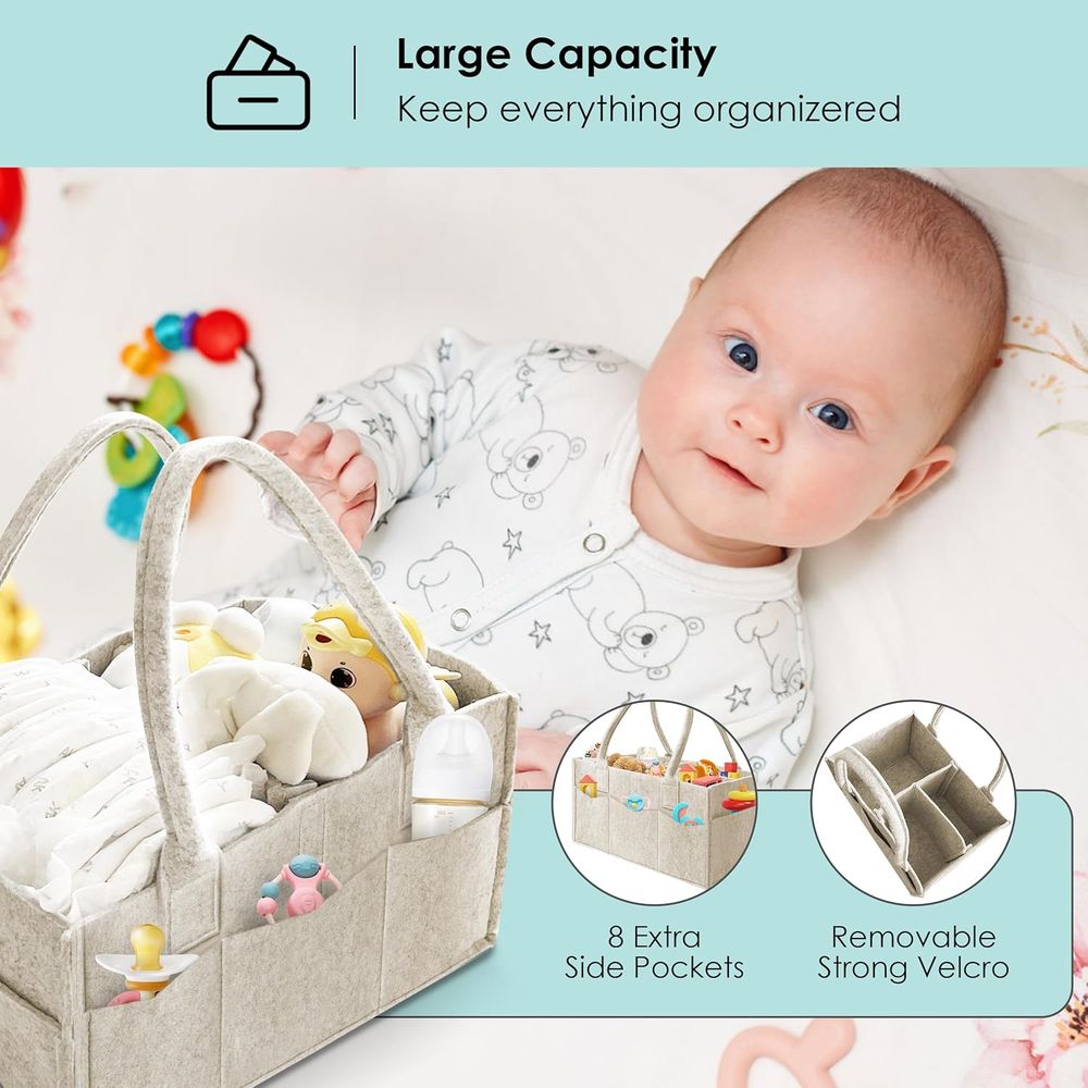 2-Pack Diaper Caddy Organizer  - Baby Nursery Must Haves recension och pris