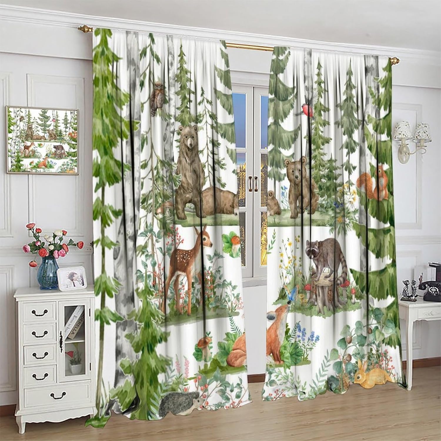 Forest Animal Curtains for Kid - Baby Nursery Curtains recension och pris