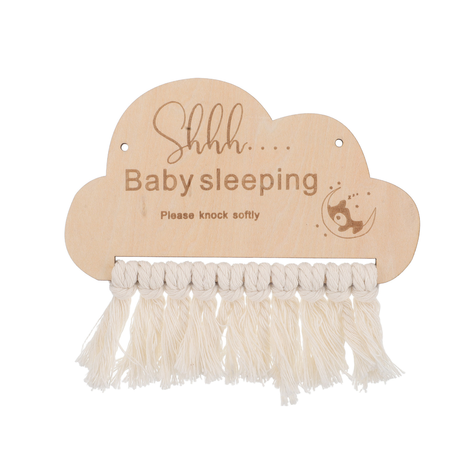 Wooden Baby Sleeping Sign Door - Baby Nursery Essentials recension och pris