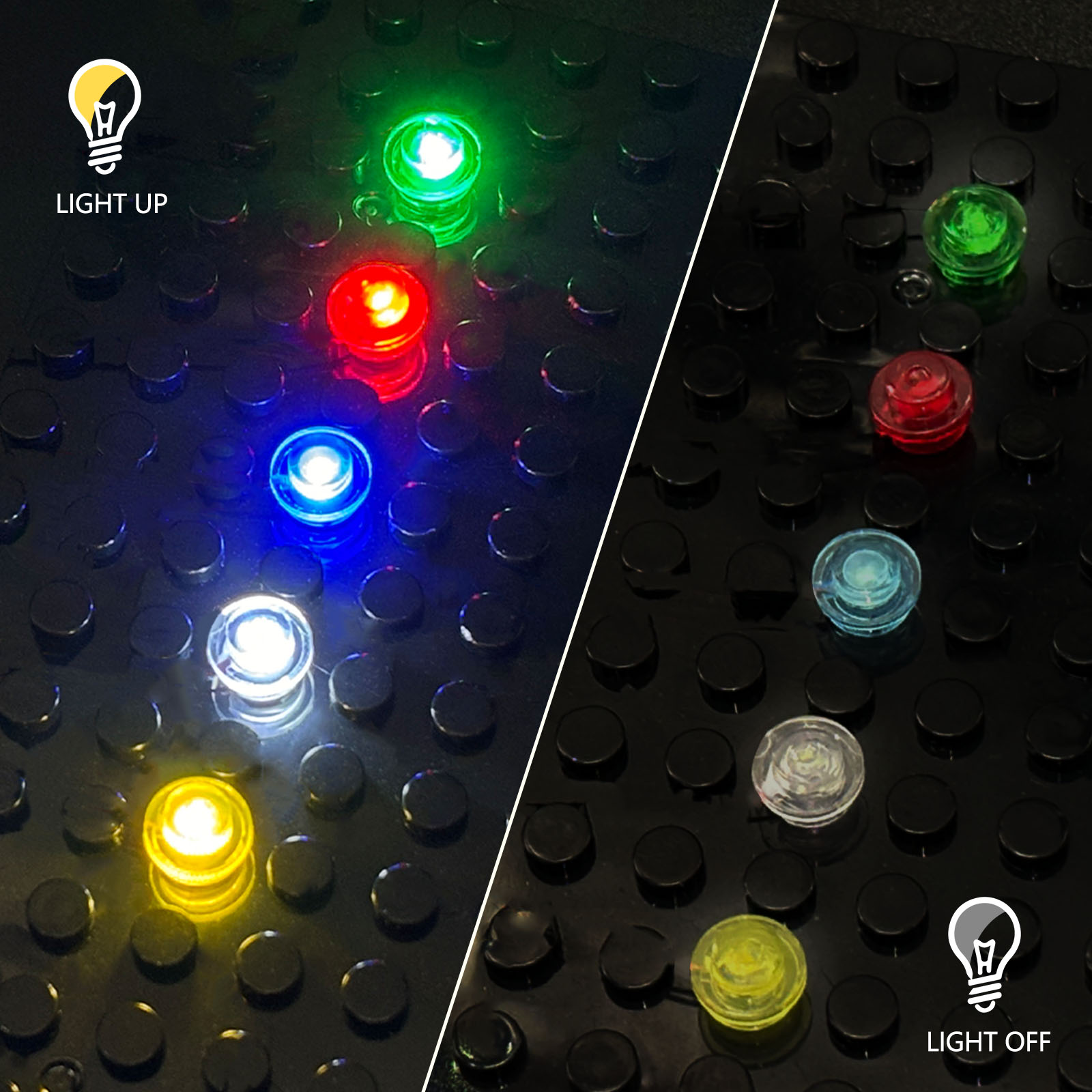 LYBMTWF 10pcs 1X1 Round light  - Lego Set Technic recension och pris