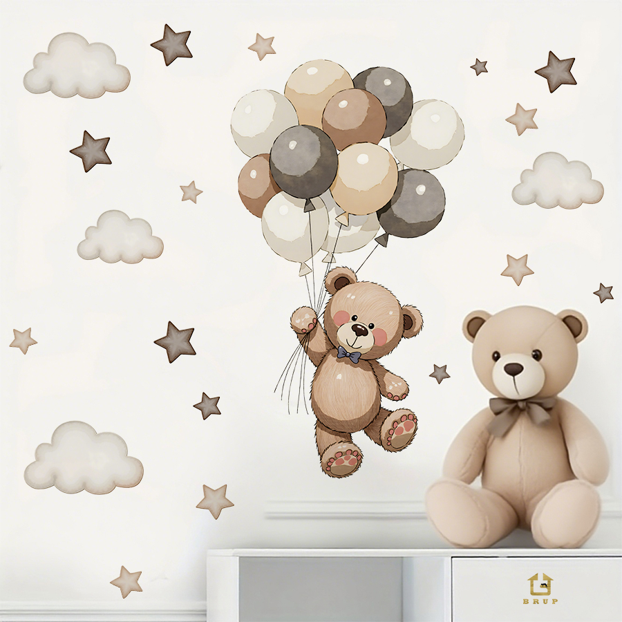 Adorable Teddy Bear Wall Decal - Baby Nursery Products recension och pris