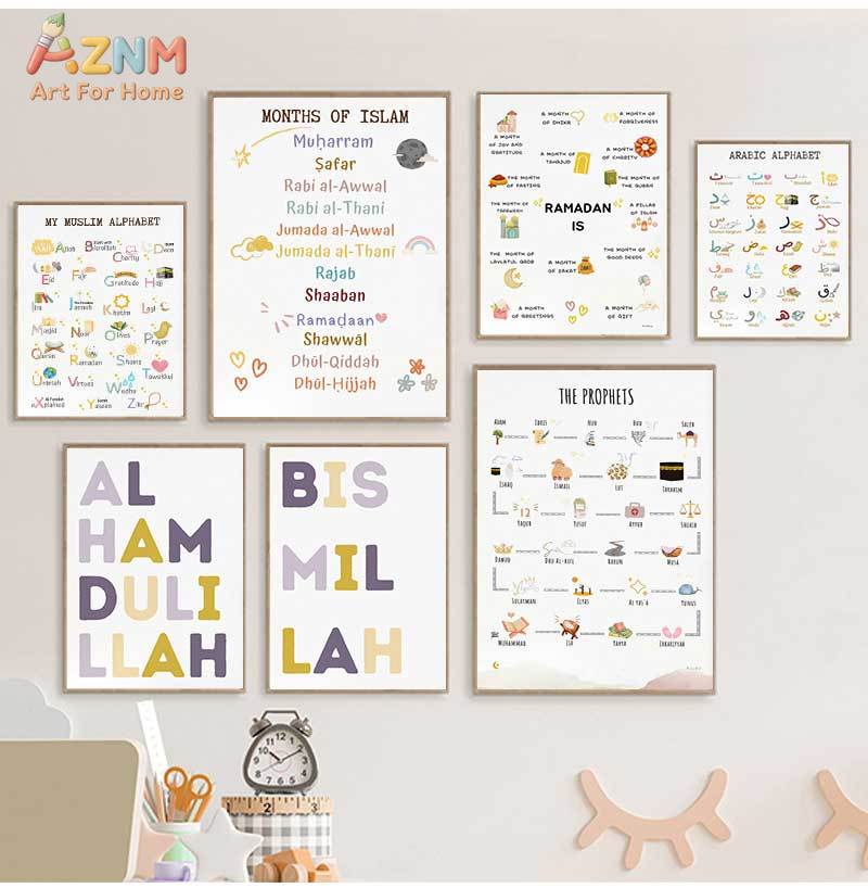 Islam Muslim Prophets Arabic A - Baby Nursery Art recension och pris