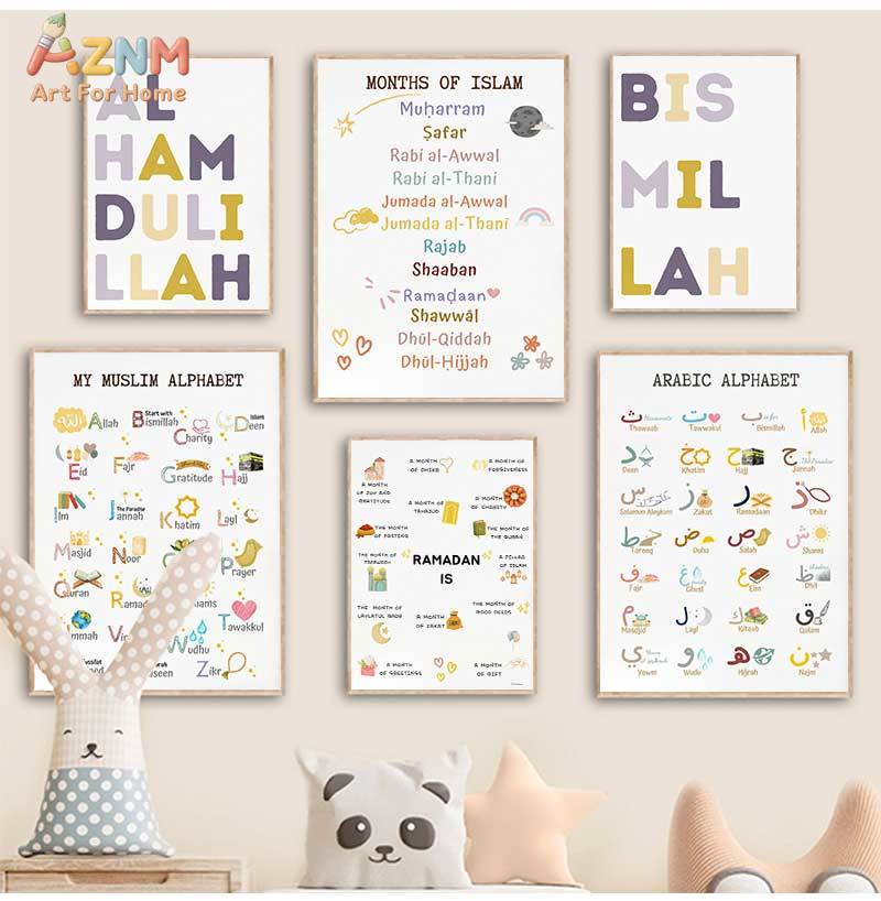Islam Muslim Prophets Arabic A - Baby Nursery Art recension och pris