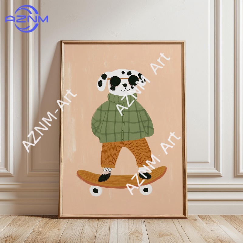 1PC Funny Animal Skateboarding - Baby Nursery Products recension och pris