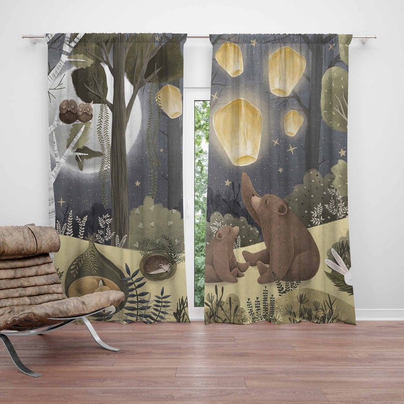 Woodland Nursery Curtains Anim - Baby Nursery Curtains recension och pris