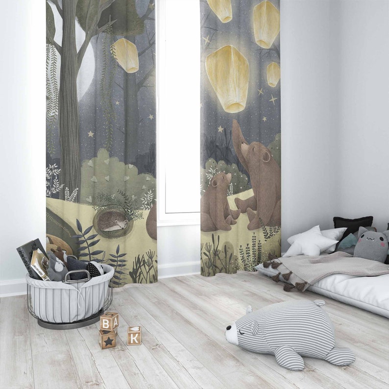 Woodland Nursery Curtains Anim - Baby Nursery Curtains recension och pris