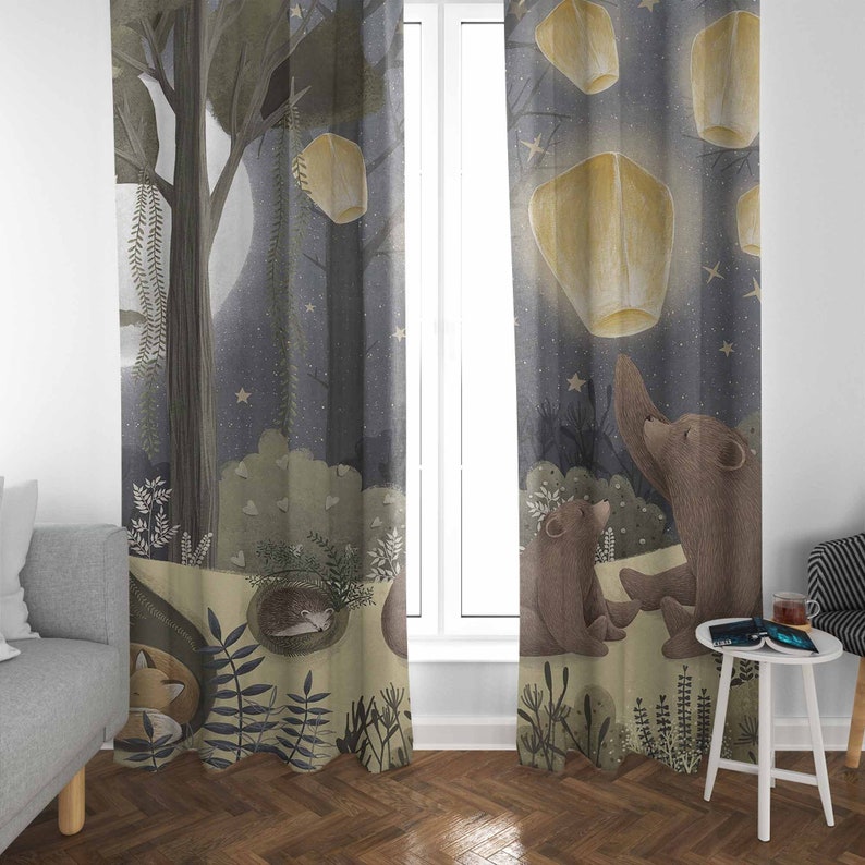 Woodland Nursery Curtains Anim - Baby Nursery Curtains recension och pris