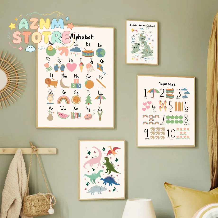 Animal World Map Dinosaur Alph - Baby Nursery Products recension och pris