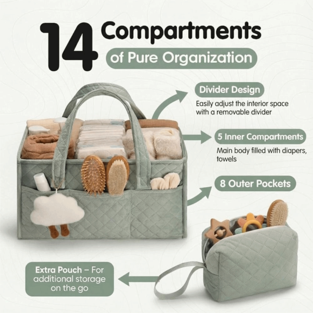 Large Capacity Baby Diaper Org - Baby Nursery Essentials recension och pris