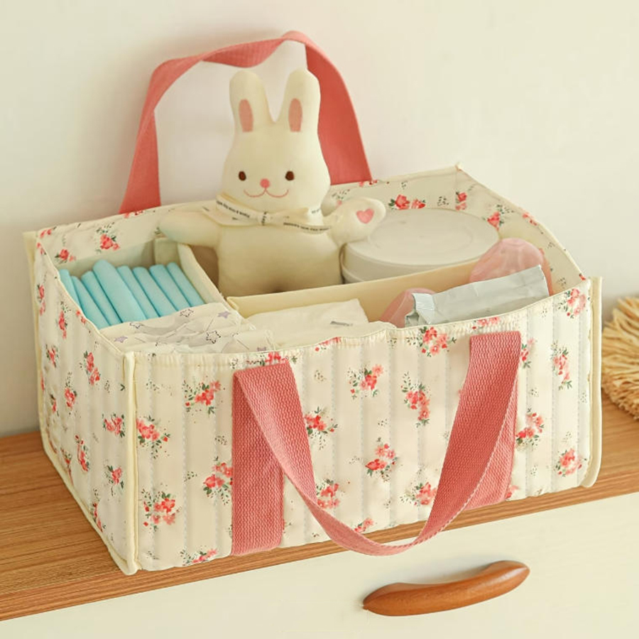 Floral Diaper Caddy Organizer, - Baby Nursery Essentials recension och pris
