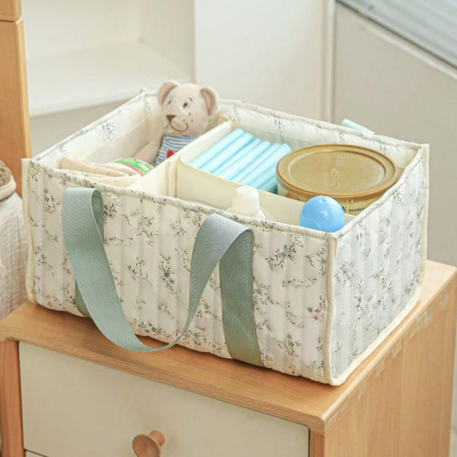 Floral Diaper Caddy Organizer, - Baby Nursery Essentials recension och pris