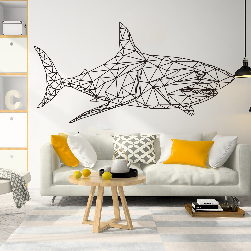 Geometric Shark Whale Fish Oce - Baby Nursery Under The Sea recension och pris