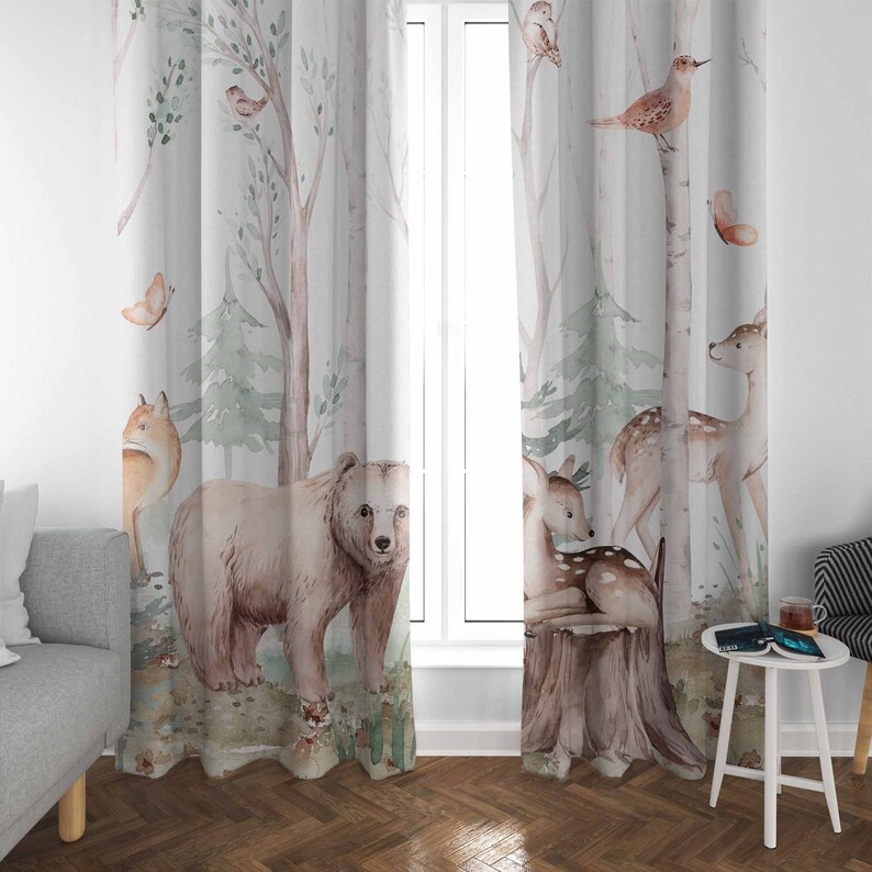 Forest Animals Curtains Kids N - Baby Nursery Curtains recension och pris
